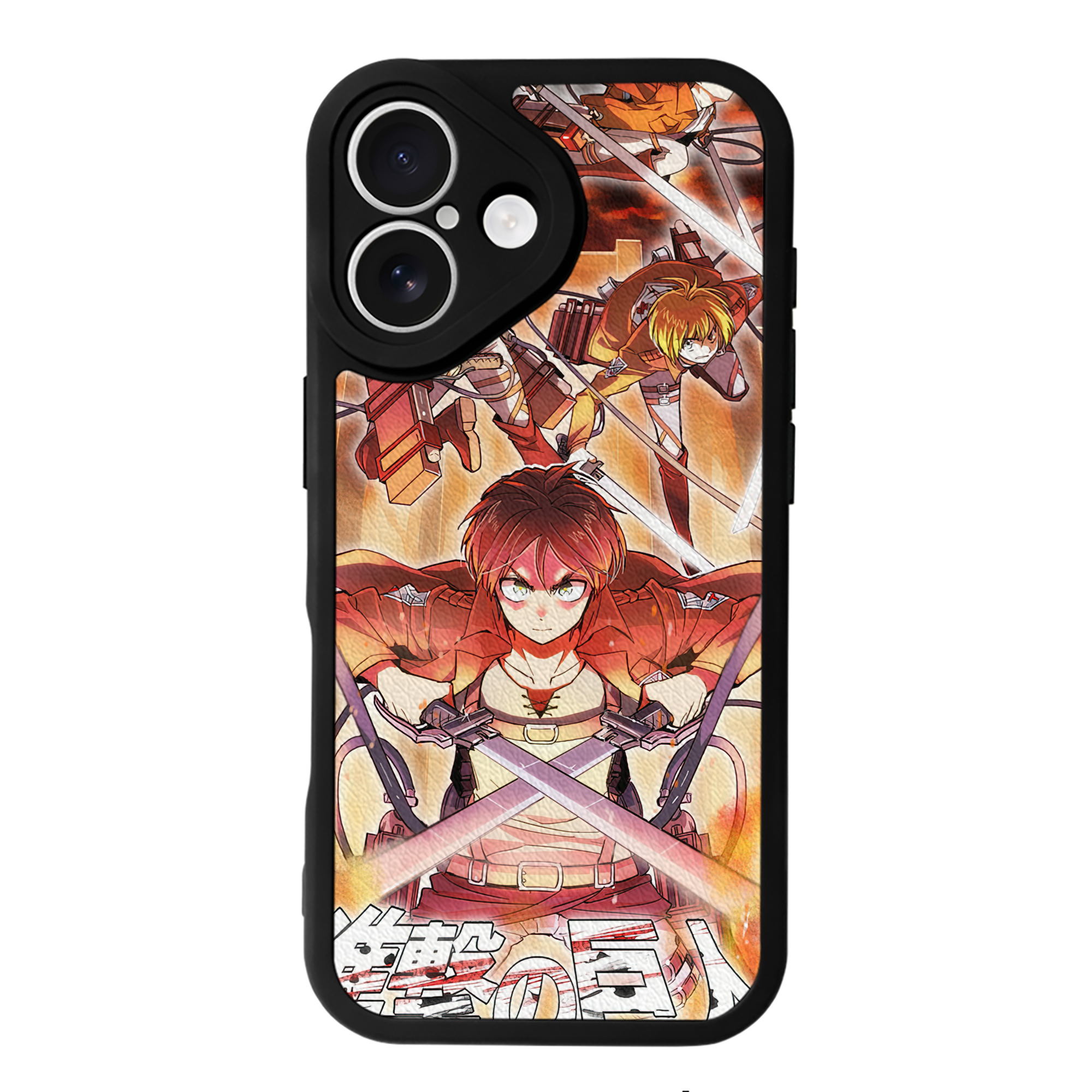 （画像用） 進撃の巨人 Attack on Titan 【iPhone 16シリーズ対応】シリコンスマホケース（レザー調） 材質：シリコン